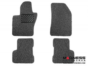 Jeep Renegade All Weather Floor Mats - Front + Rear - Rubber Woven Carpet - Black + Grey Jeep Renegade All Weather Floor Mats - Front + Rear - Rubber Woven Carpet - Black + Grey